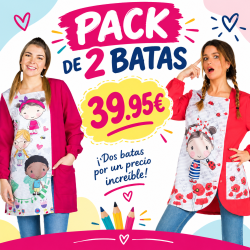 Pack  bata amapola internacional